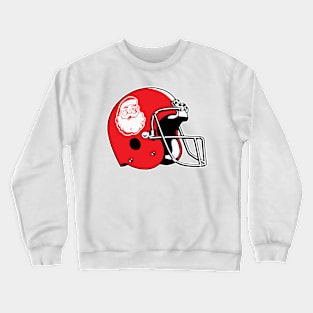 Classic Santa Football Helmet Crewneck Sweatshirt